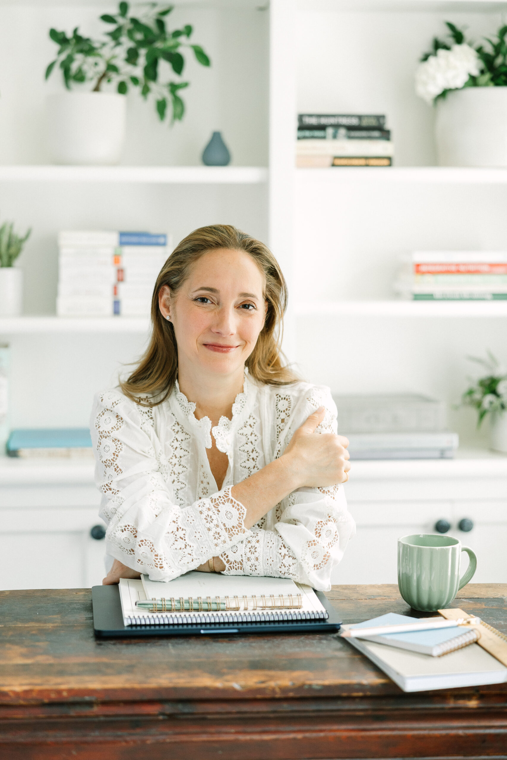 Example of office styling for a brand photography session.