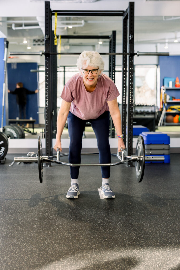 senior strength training physical therapy barbell rehabilitation older adult fitness
